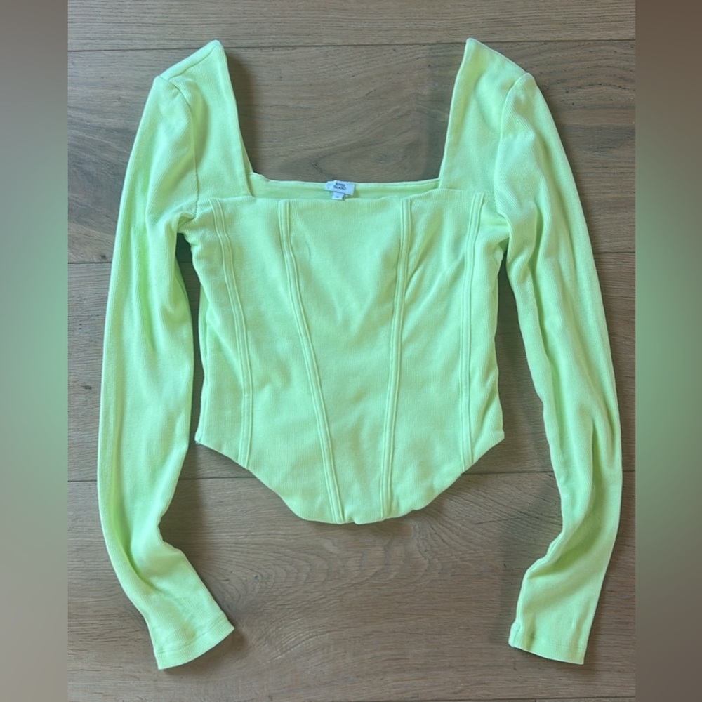 River Island Neon Yellow Long Sleeve Bodysuit